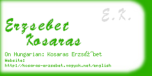 erzsebet kosaras business card